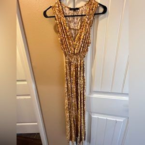 Yellow floral maxi dress